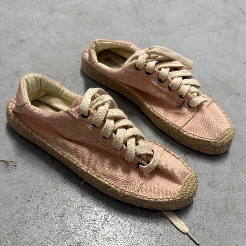 SOLUDOS Women's Light Pink Espadrille Sneakers Like New Size 7 Sneaker